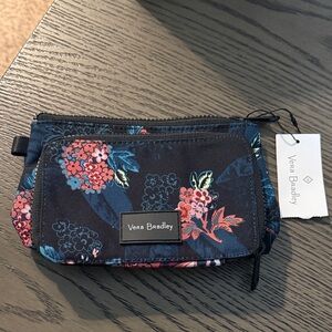 Vera Bradley Navy and Pink Floral Cosmetic Bag